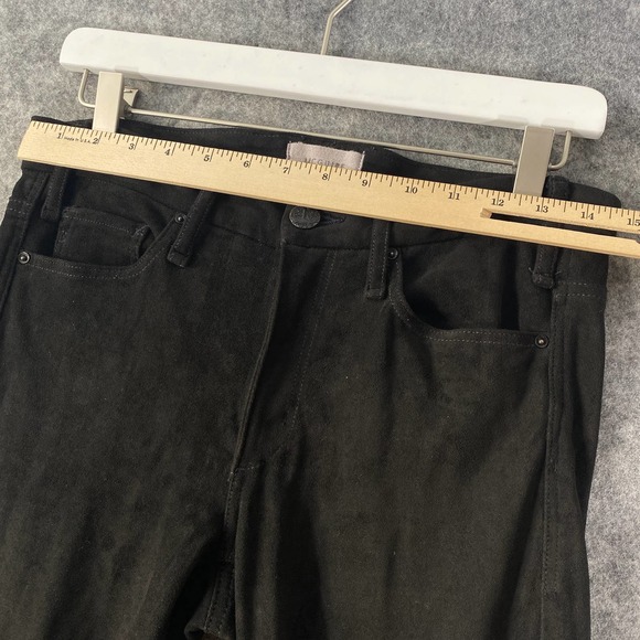 Mcguire Pants 27 Vegan Suede Black Newton Skinny Mid Rise Stretch - Picture 8 of 14